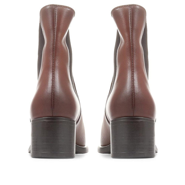 Jones Bootmaker Women's Doria Heeled Leather Chelsea Boots - Tan