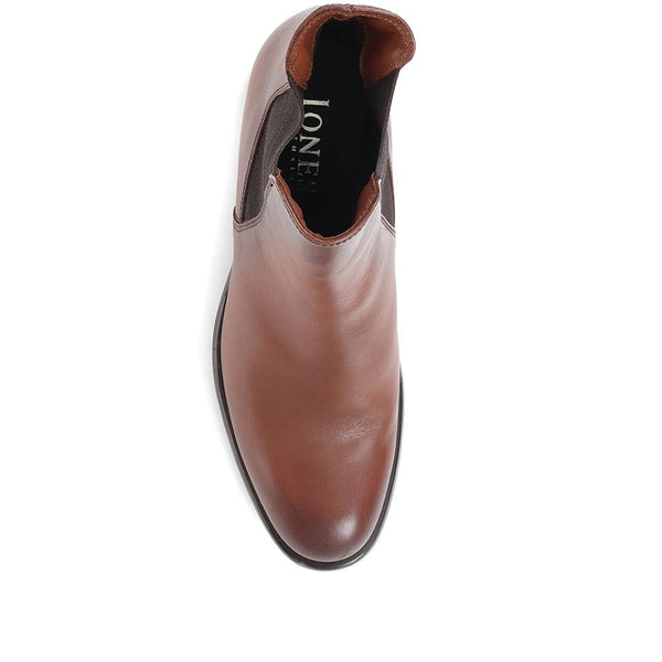 Jones Bootmaker Women's Doria Heeled Leather Chelsea Boots - Tan