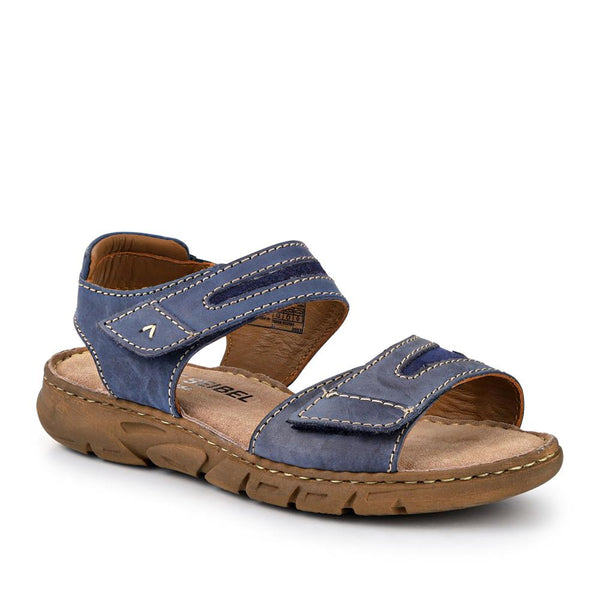 jones bootmaker Women's Dual Touch-Fastening Leather Sandals - Blue