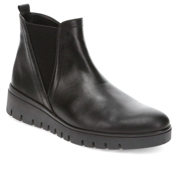 jones bootmaker Women's Dublin Gabor Chunky Leather Ankle Boots - Black