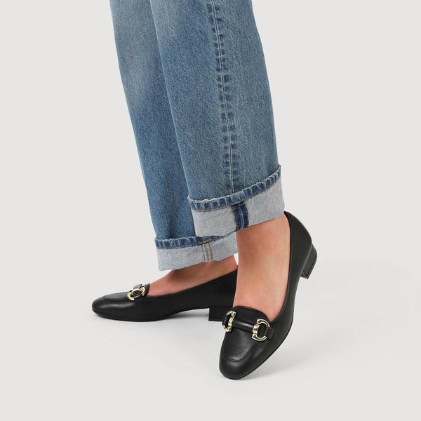 Jones Bootmaker Women's Editta Smart Leather Slip-On Shoes - Black