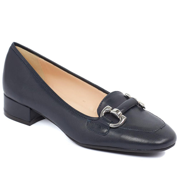 jones bootmaker Women's Editta Smart Leather Slip-On Shoes - Navy