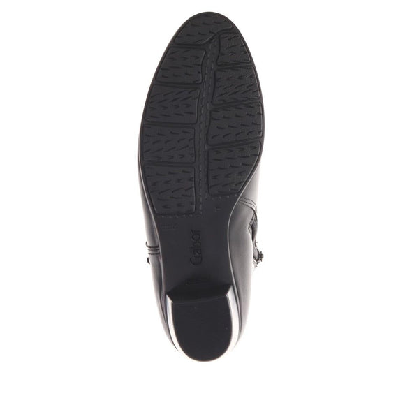 Jones Bootmaker Women's Ela Gabor Zip-Up Leather Ankle Boots - Black