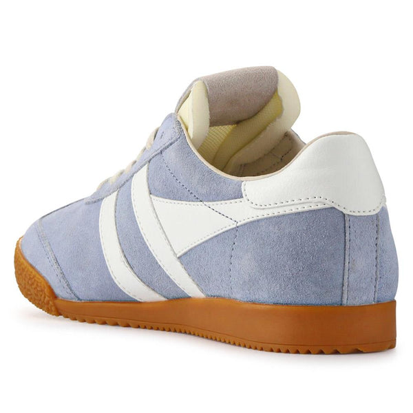 Jones Bootmaker Women's Elan Leather Trainers - Blue-White