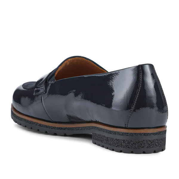 Jones Bootmaker Women's Elder Gabor Leather Loafers - Navy