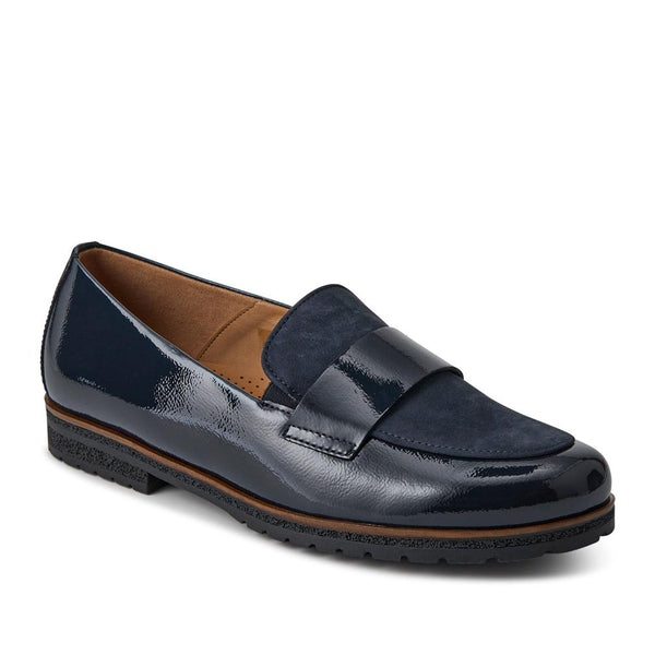jones bootmaker Women's Elder Gabor Leather Loafers - Navy
