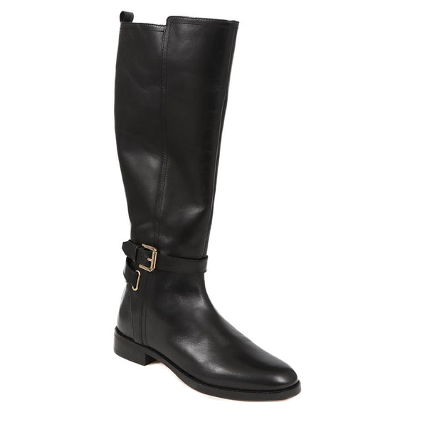 jones bootmaker Women's Emaline Leather Long Boots - Black