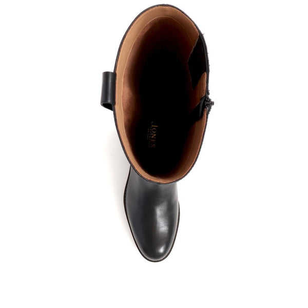Jones Bootmaker Women's Emelia XS Leather Long Boots - Black