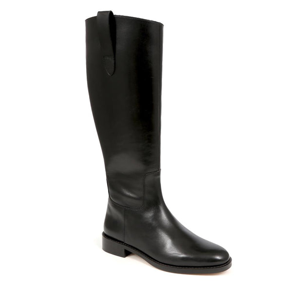 jones bootmaker Women's Emelia XS Leather Long Boots - Black
