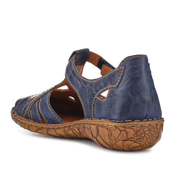 Jones Bootmaker Women's Enclosed-Heel Leather Sandals - Navy