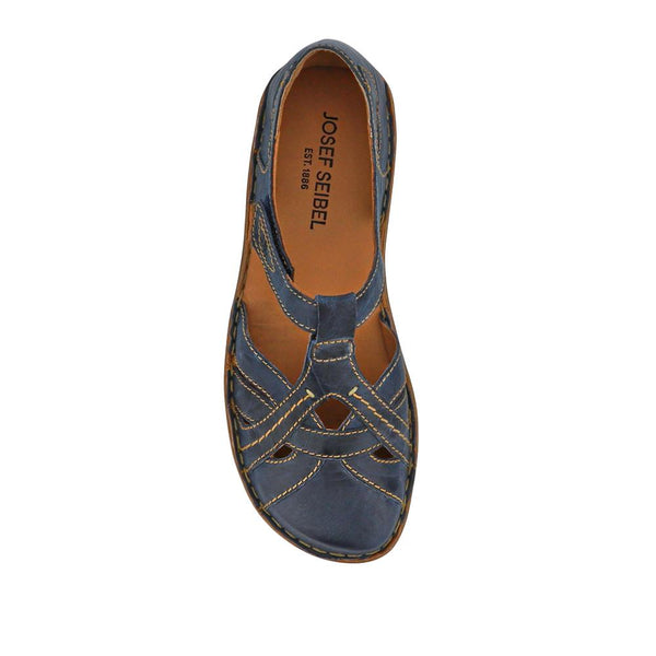 Jones Bootmaker Women's Enclosed-Heel Leather Sandals - Navy