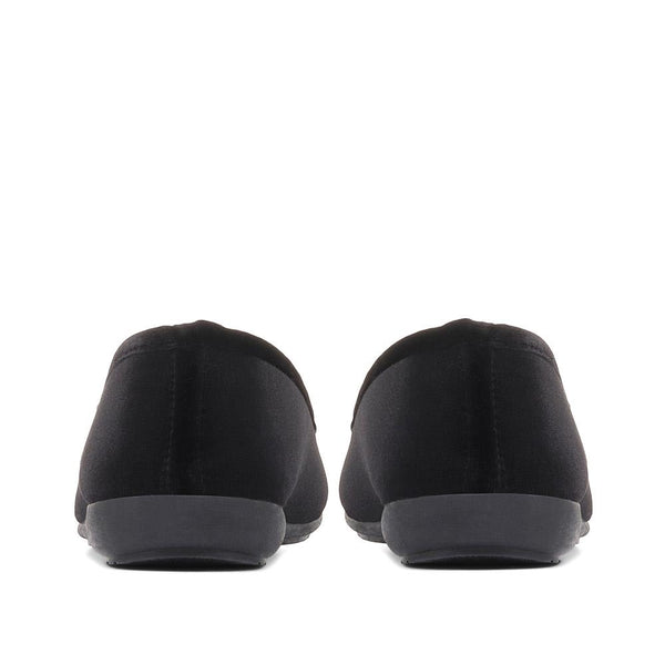 Jones Bootmaker Women's Erika Pom Pom Slippers - Black