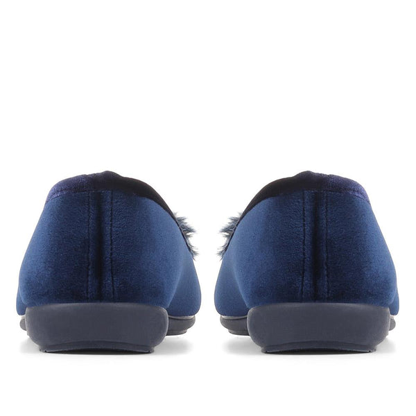 Jones Bootmaker Women's Erika Pom Pom Slippers - Navy