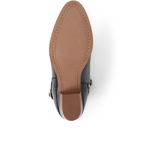 Jones Bootmaker Women's Fairlop Leather Heeled Ankle Boots - Black