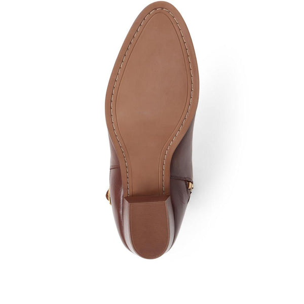 Jones Bootmaker Women's Fairlop Leather Heeled Ankle Boots - Tan