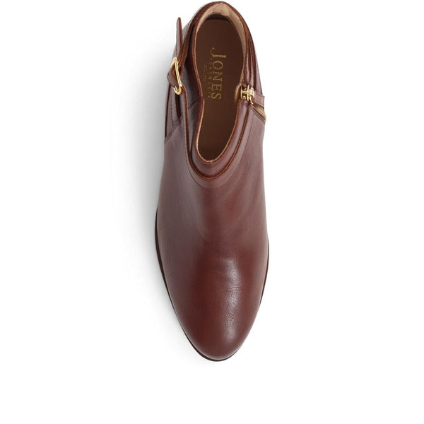 Jones Bootmaker Women's Fairlop Leather Heeled Ankle Boots - Tan