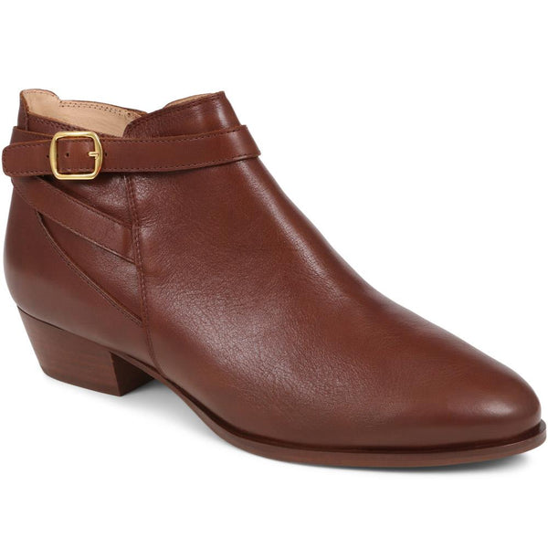 jones bootmaker Women's Fairlop Leather Heeled Ankle Boots - Tan