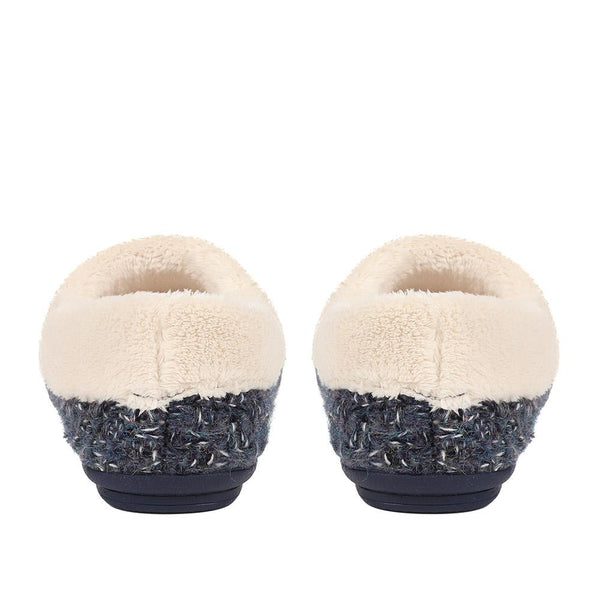 Jones Bootmaker Women's Faux-Fur-Lined Slippers - Navy