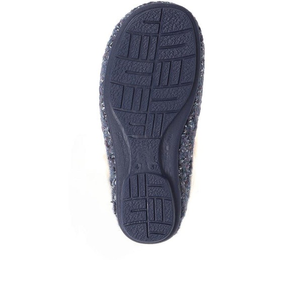 Jones Bootmaker Women's Faux-Fur-Lined Slippers - Navy