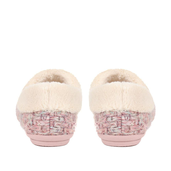 Jones Bootmaker Women's Faux-Fur-Lined Slippers - Pink