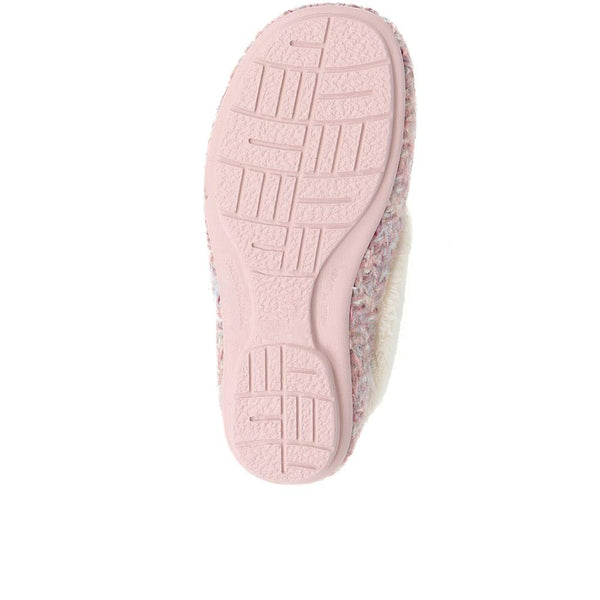 Jones Bootmaker Women's Faux-Fur-Lined Slippers - Pink