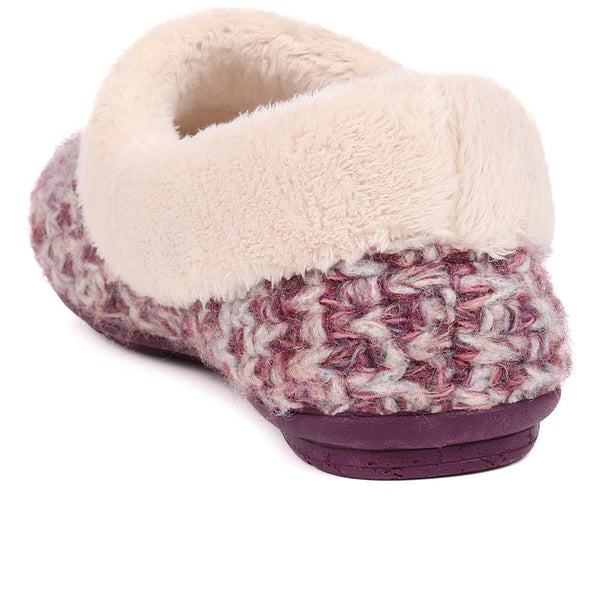 Jones Bootmaker Women's Faux-Fur-Lined Slippers - Purple
