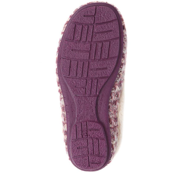 Jones Bootmaker Women's Faux-Fur-Lined Slippers - Purple