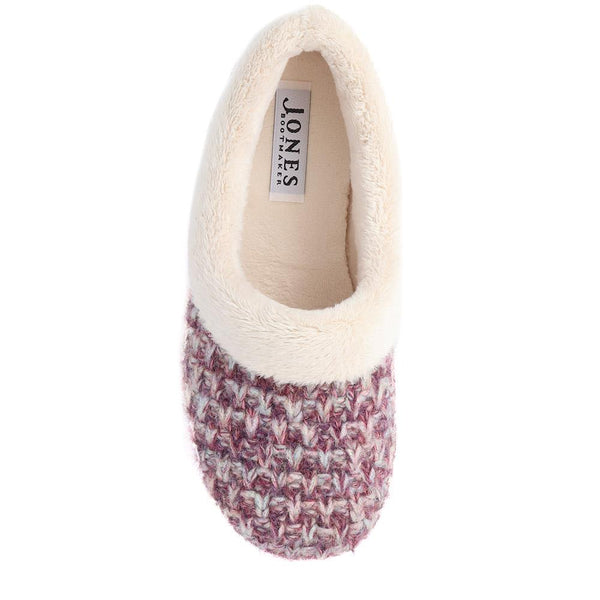 Jones Bootmaker Women's Faux-Fur-Lined Slippers - Purple