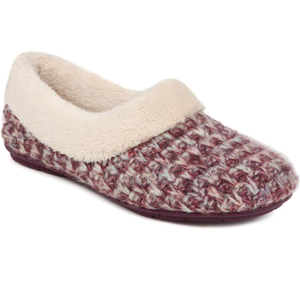 jones bootmaker Women's Faux-Fur-Lined Slippers - Purple