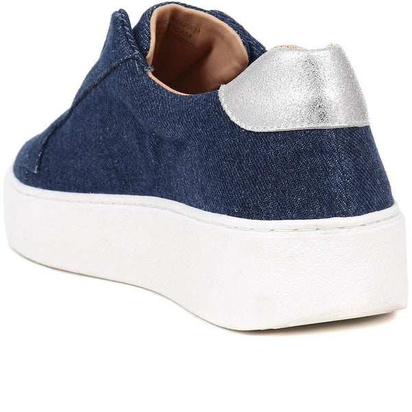 Jones Bootmaker Women's Fernanda Slip-on Trainers - Denim