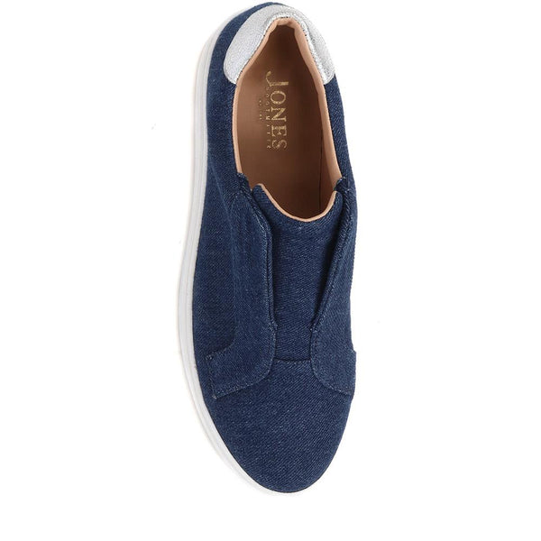 Jones Bootmaker Women's Fernanda Slip-on Trainers - Denim