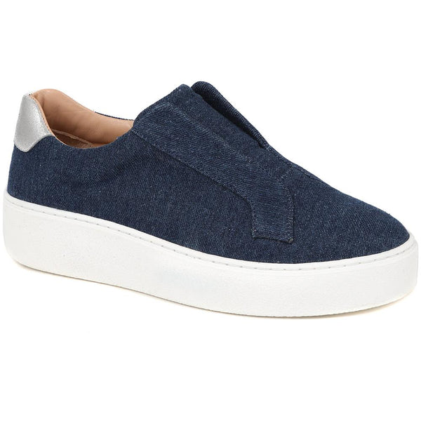 jones bootmaker Women's Fernanda Slip-on Trainers - Denim