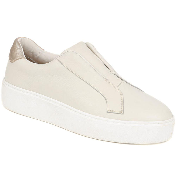 jones bootmaker Women's Fernanda Slip-on Trainers - White