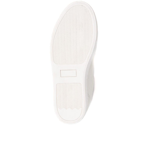 Jones Bootmaker Women's Flavia Patent Leather Trainers - White