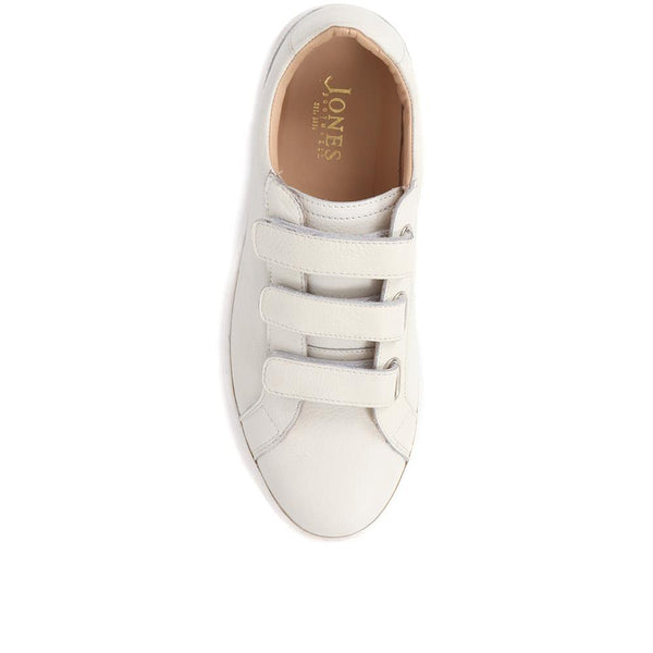 Jones Bootmaker Women's Flavia Patent Leather Trainers - White