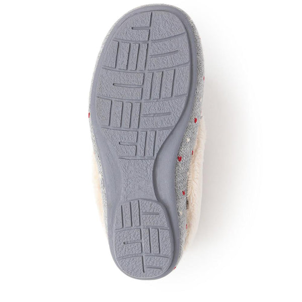 Jones Bootmaker Women's Floella Full Slippers - Grey Multi