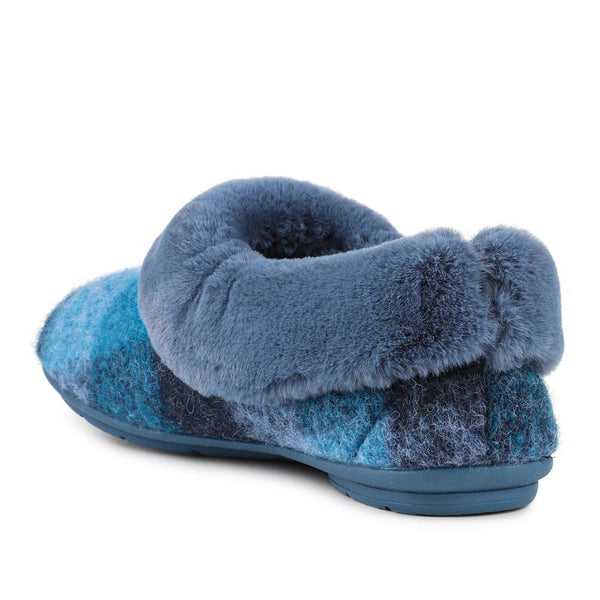 Jones Bootmaker Women's Floria Fur Slippers - Blue Multi