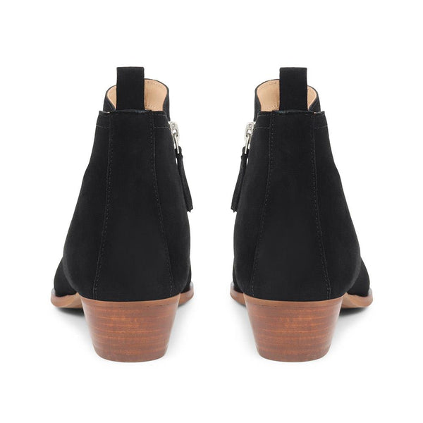 Jones Bootmaker Women's Florie Heeled Leather Ankle Boots - Black