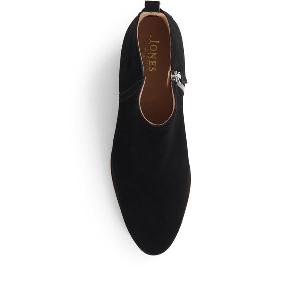 Jones Bootmaker Women's Florie Heeled Leather Ankle Boots - Black