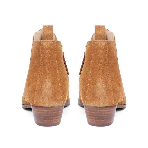 Jones Bootmaker Women's Florie Heeled Leather Ankle Boots - Cognac