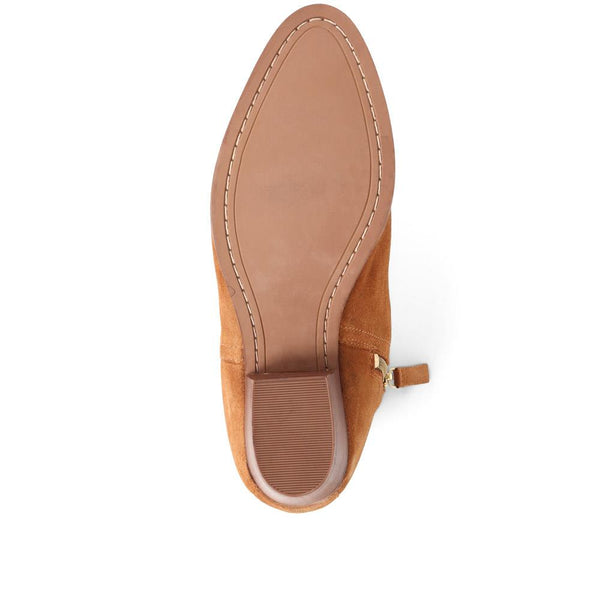 Jones Bootmaker Women's Florie Heeled Leather Ankle Boots - Cognac