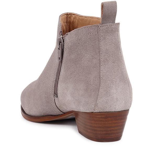 Jones Bootmaker Women's Florie Heeled Leather Ankle Boots - Grey