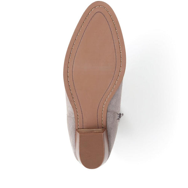 Jones Bootmaker Women's Florie Heeled Leather Ankle Boots - Grey