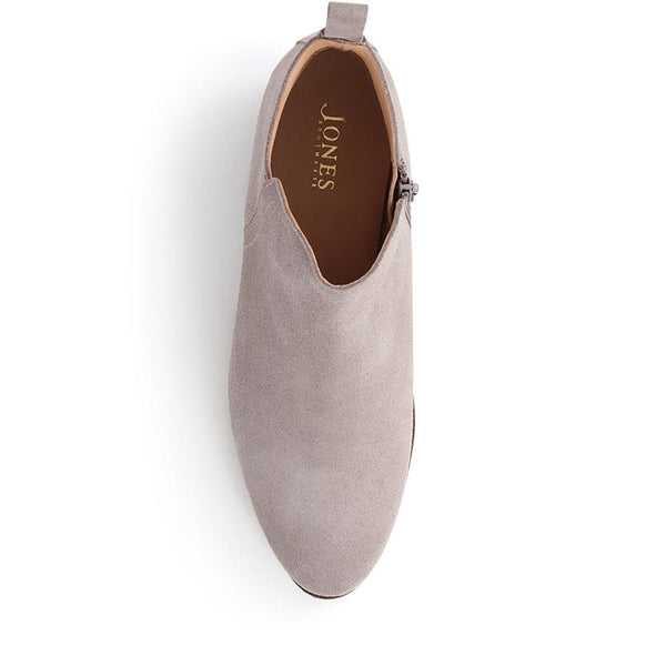 Jones Bootmaker Women's Florie Heeled Leather Ankle Boots - Grey