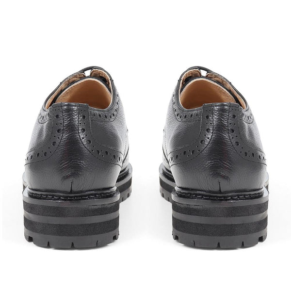 Jones Bootmaker Women's Flossie Leather Brogues - Black