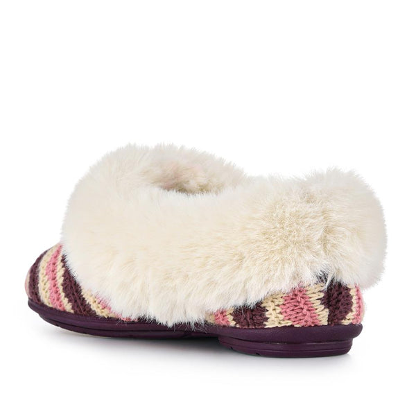 Jones Bootmaker Women's Franca Premium Faux-Fur-Lined Slippers - Purple Multi