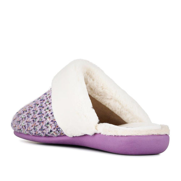 Jones Bootmaker Women's Frenchie Fur Mule Slippers - Purple