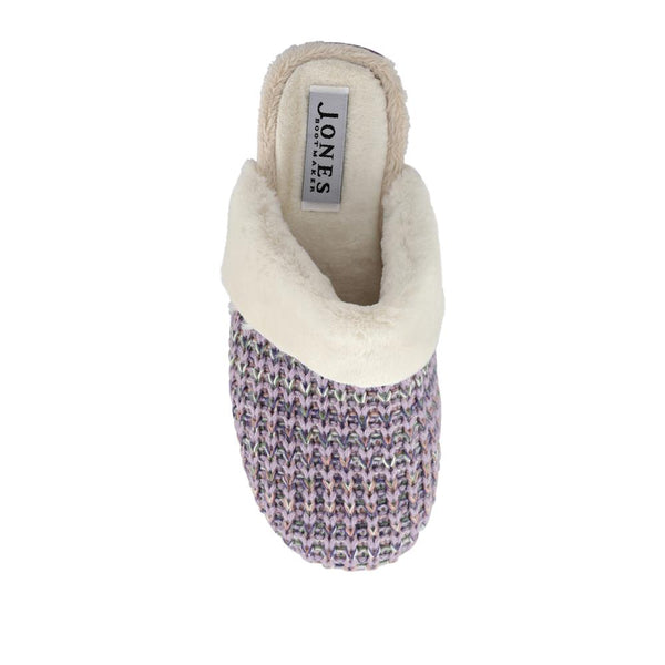 Jones Bootmaker Women's Frenchie Fur Mule Slippers - Purple