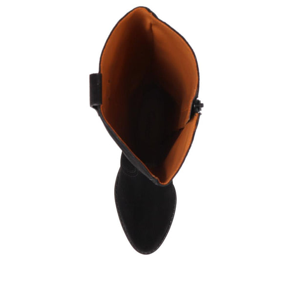 Jones Bootmaker Women's Garden Suede Long Boots - Black