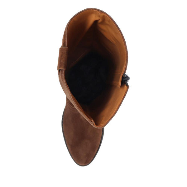 Jones Bootmaker Women's Garden Suede Long Boots - Tan Suede